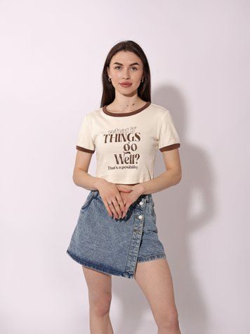 Футболка женская S Бежевый TVIY LOOK (713593-S) 713593-S фото