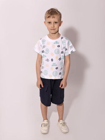 Костюм з шортами для хлопчика 116 Синій (713689-116) 713689-116 фото