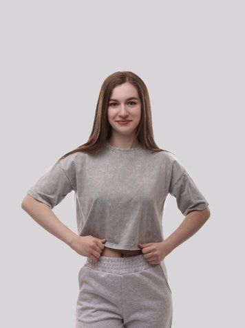 Футболка жіноча S Світло-сірий PONCIK (712298-S) 712298-S фото