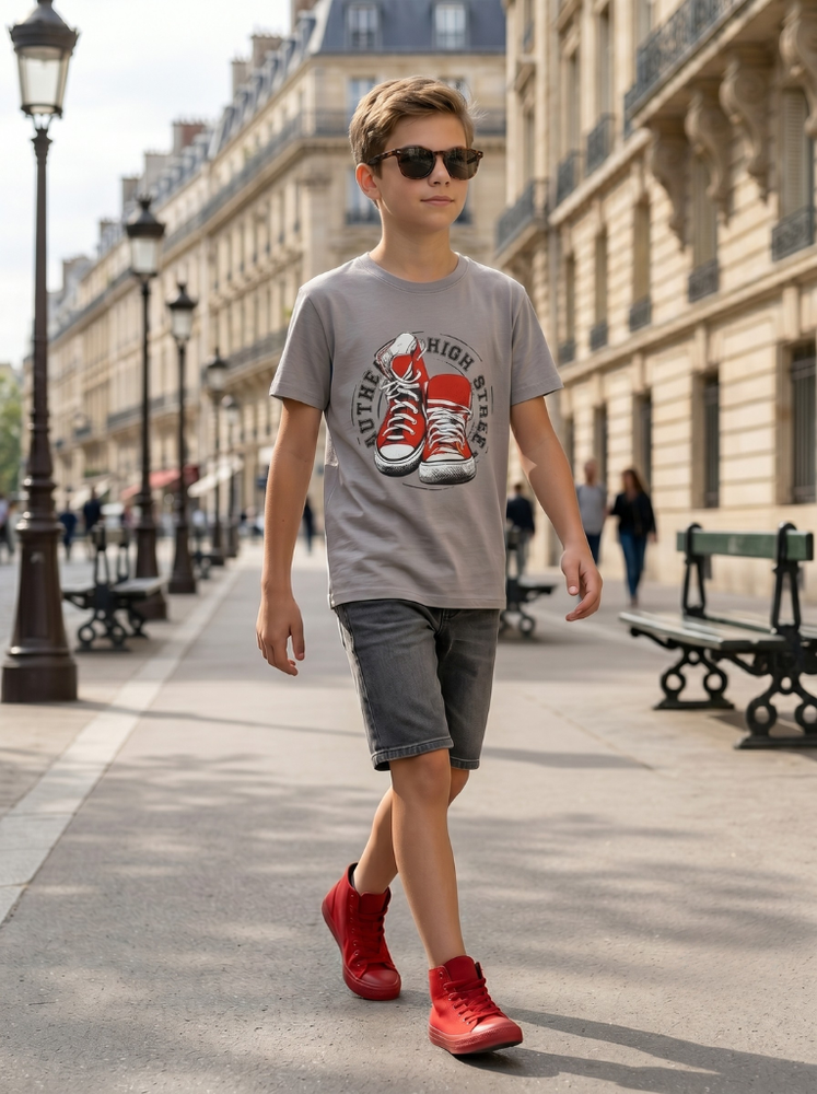 Футболка для мальчика подростка 140 Серый TOMMY MONTANA (723358-140) 723358-140 фото