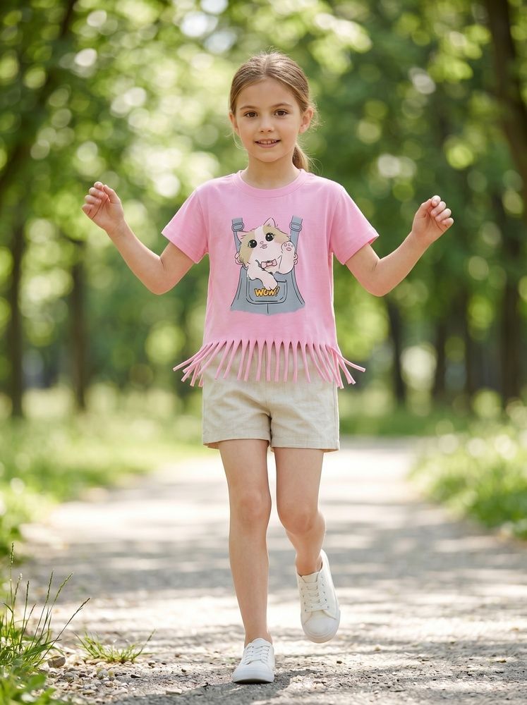 Футболка для девочки 104 Розовый (732107-104) 732107-104 фото
