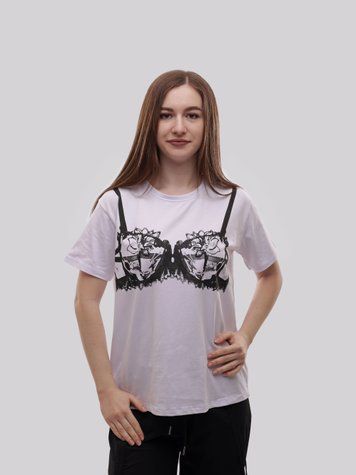 Футболка жіноча S Білий PONCIK (710929-S) 710929-S фото