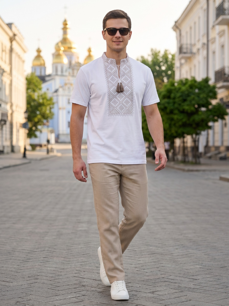 Вышиванка мужская M Белый TEE (731448-M) 731448-M фото