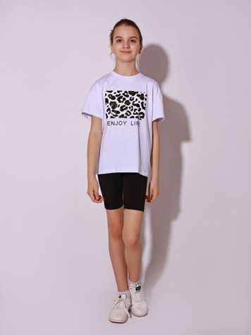 Костюм з велосипедками для дівчинки підлітка 128 Білий TOP STYLE (712629-128) 712629-128 фото
