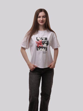 Футболка жіноча S Білий FASHION (710728-S) 710728-S фото