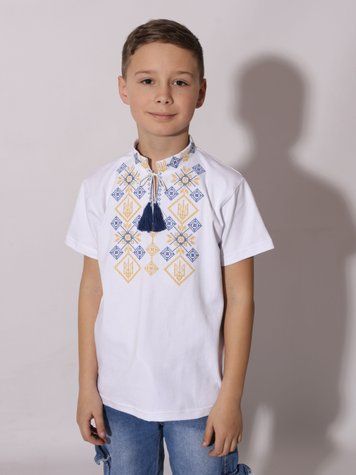 Вышиванка для мальчика подростка 128 Белый (707861-128) 707861-128 фото