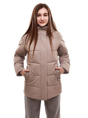 Куртка зимняя женская S Бежевый (690128-S) 690128-S фото