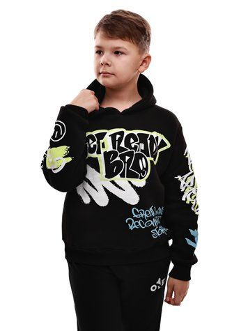 Толстовка для хлопчика 134 Чорний COOL STUFF (707586-134) 707586-134 фото