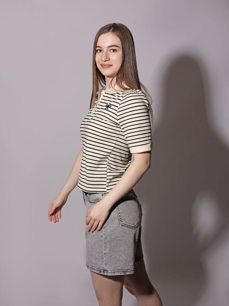 Поло женское S Молочный FASHION (711874-S) 711874-S фото