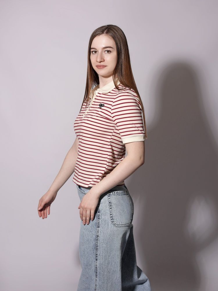Поло женское S Бордовый FASHION (711872-S) 711872-S фото