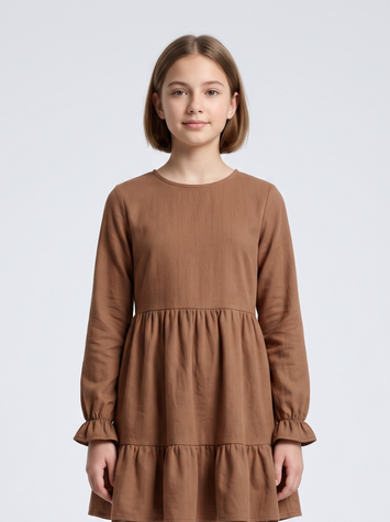 Платье для девочки подростка 140 Бежевый STREET FASHION (752917-140) 752917-140 фото