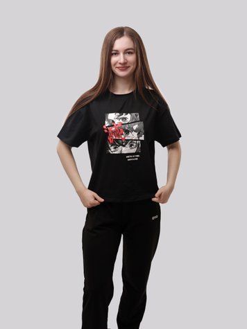 Футболка жіноча S Чорний FASHION (710729-S) 710729-S фото