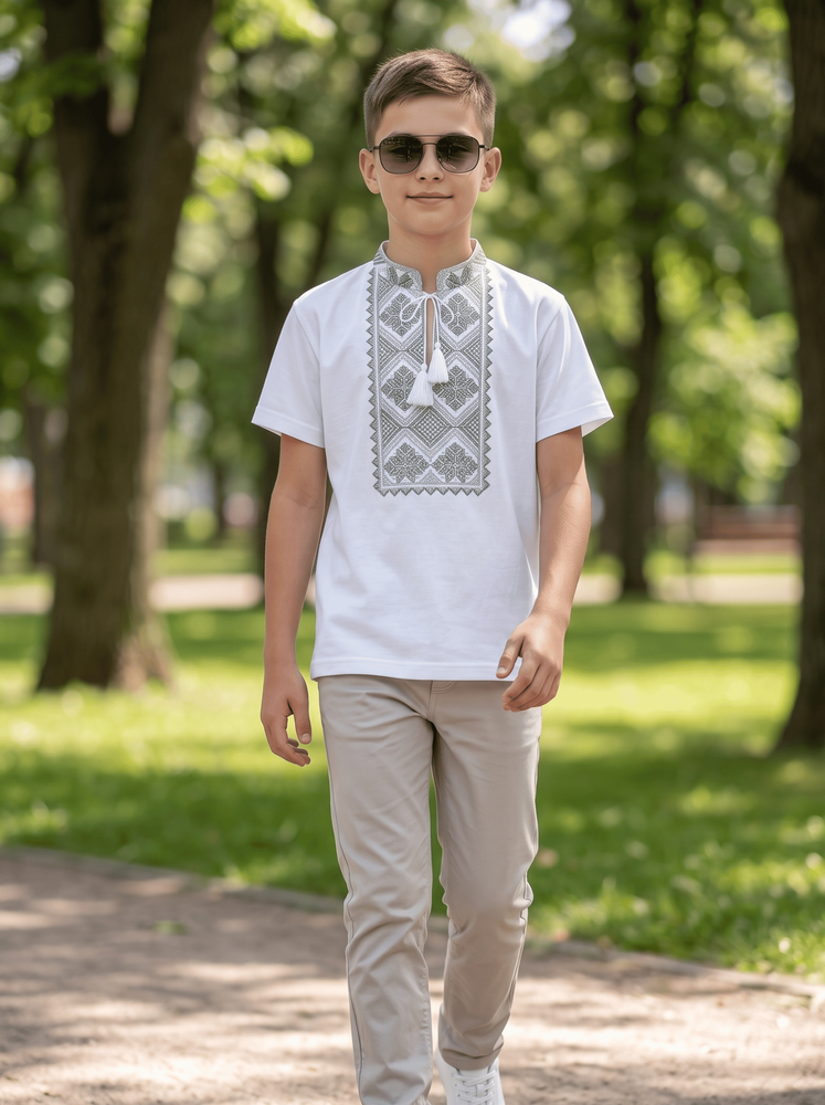 Вишиванка для хлопчика підлітка 140 Білий (726565-140) 726565-140 фото
