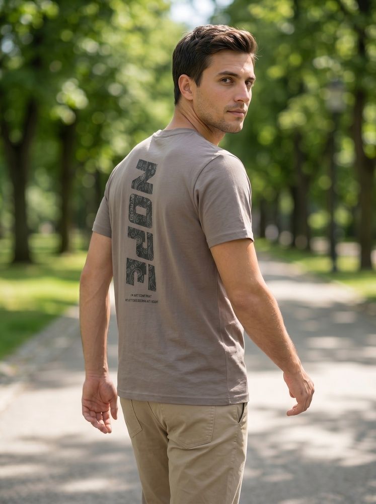 Футболка чоловіча S Світло-сірий CODE (718808-S) 718808-S фото
