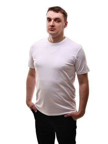 Футболка чоловіча 46 Білий (696834-46) 696834-46 фото