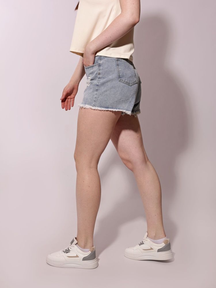 Шорты джинсовые женские 25 Светло-синий XF JEANS (710822-25) 710822-25 фото