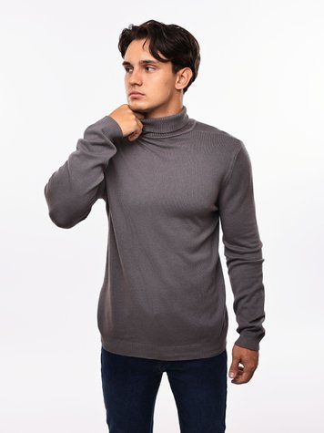 Гольф вязаный мужской M Серый FASHION (690239-M) 690239-M фото