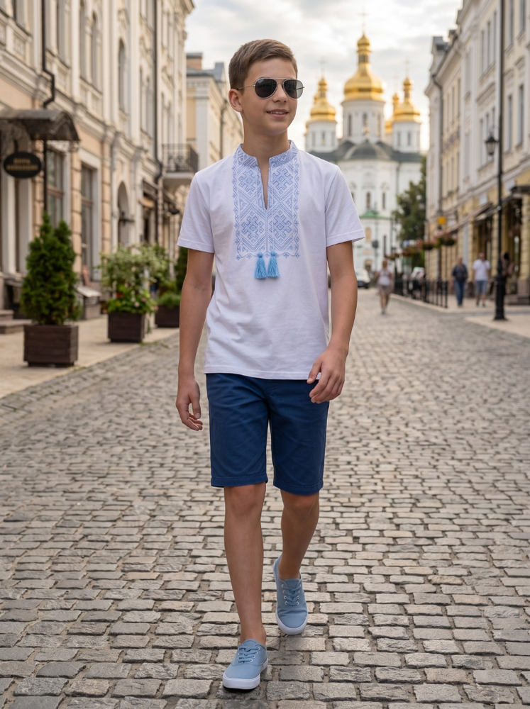 Вышиванка для мальчика подростка 128 Белый LAUNA (716787-128) 716787-128 фото