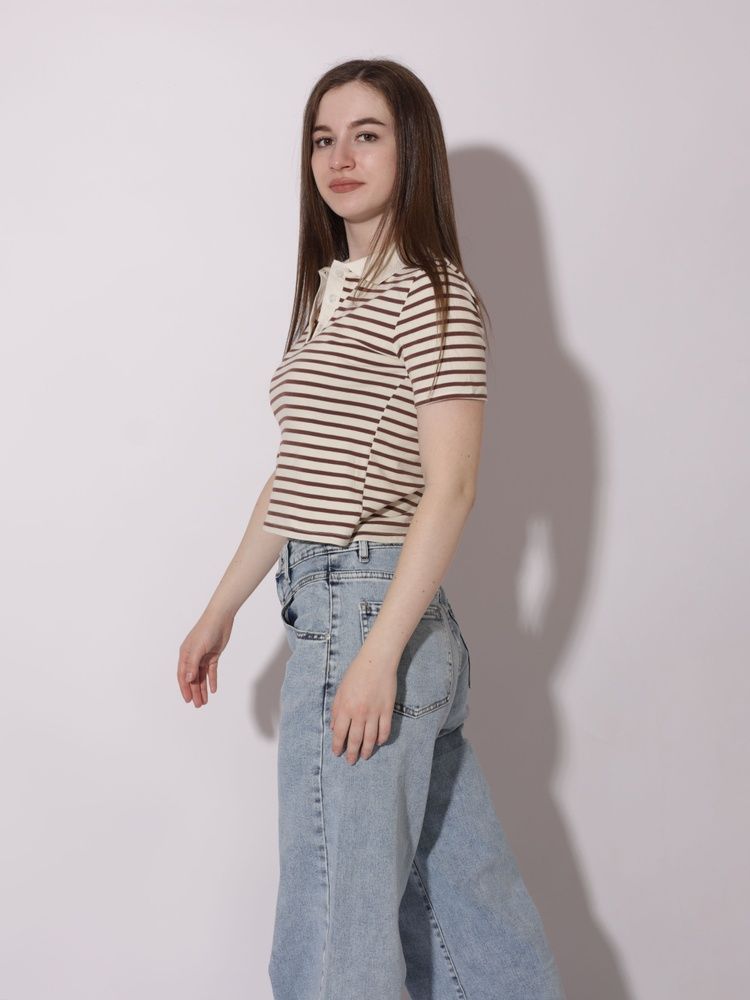 Поло жіноче S Темно-коричневий FASHION (710676-S) 710676-S фото