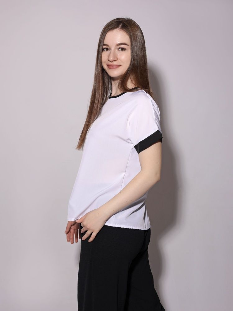 Блузка женская 46 Черно-белый КЛЕВЕР (718341-46) 718341-46 фото