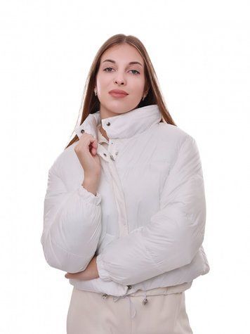 Куртка джинсова жіноча S Молочний (684442-S) 684442-S фото