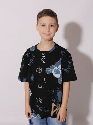 Футболка для хлопчика підлітка 128 Чорний M@C (706899-128) 706899-128 фото