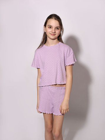 Піжама для дівчинки підлітка 128 Ліловий STASS MODA (722656-128) 722656-128 фото
