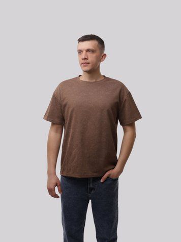 Футболка чоловіча S Коричневий FASHION (710680-S) 710680-S фото
