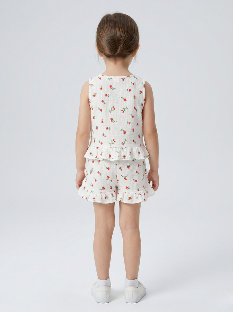Костюм с шортами для девочки 116 Молочный ALINI GIRL (733975-116) 733975-116 фото
