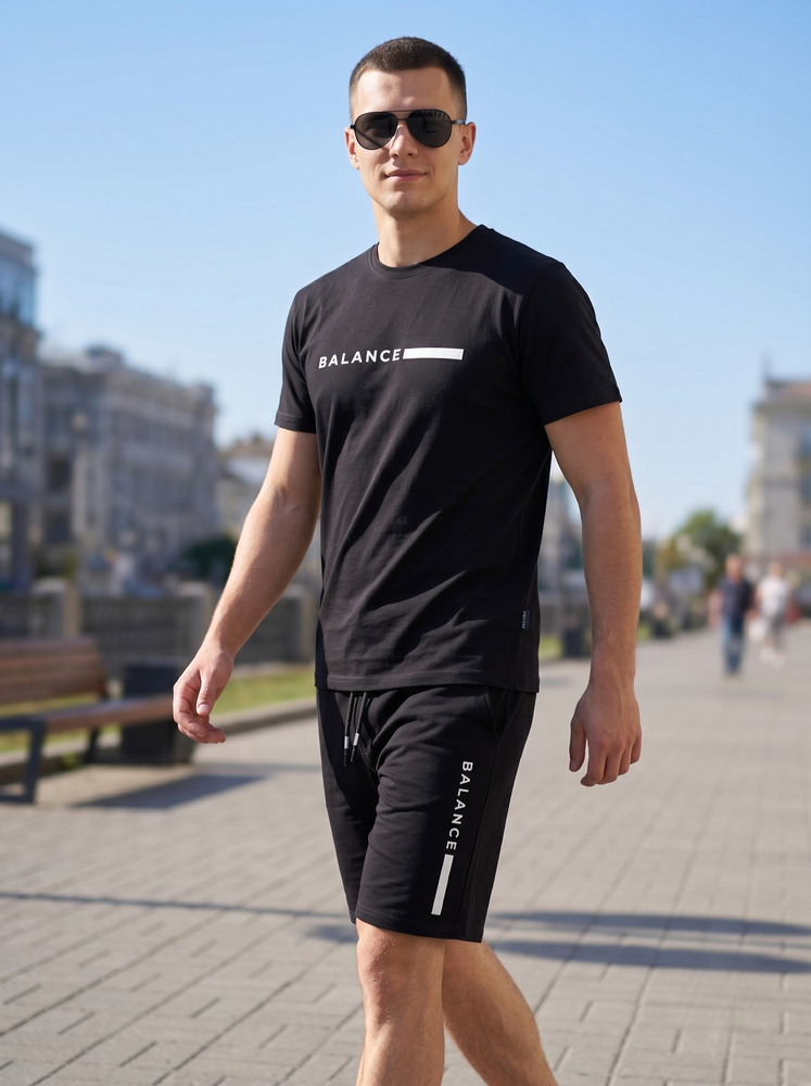Костюм із шортами чоловічий S Чорний START NOW (723139-S) 723139-S фото