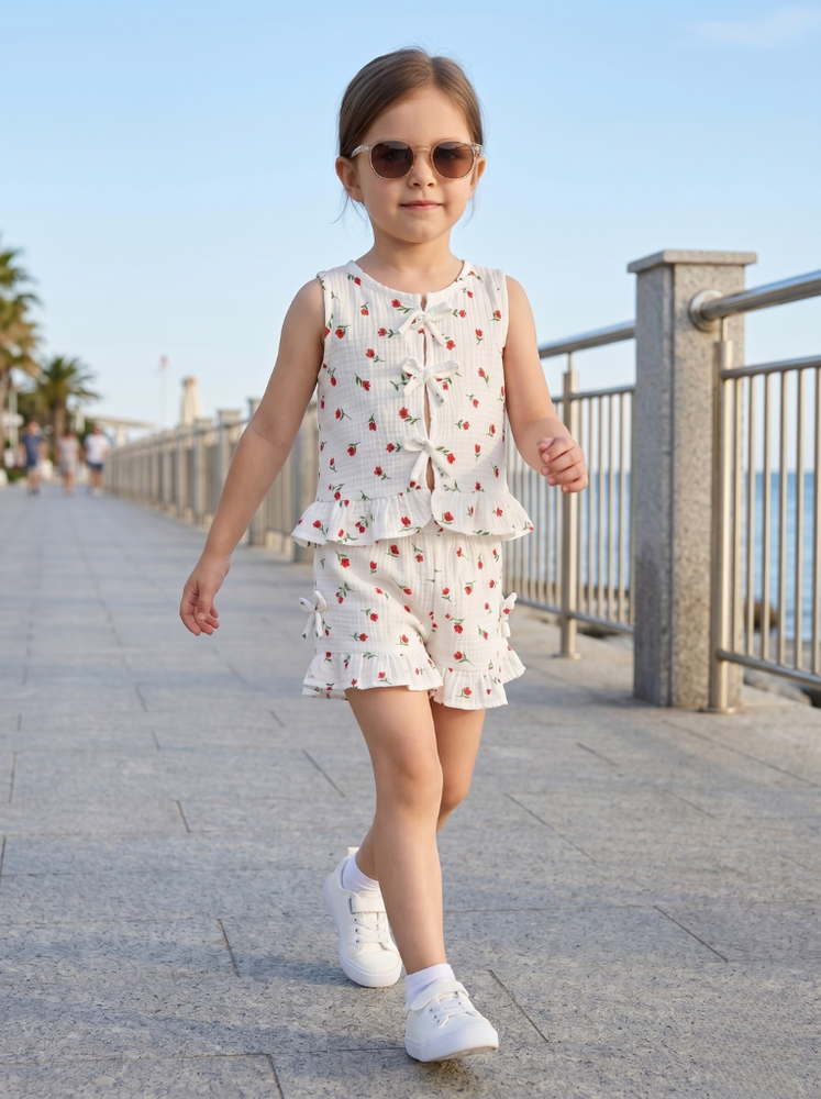 Костюм с шортами для девочки 116 Молочный ALINI GIRL (733975-116) 733975-116 фото