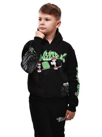 Толстовка для хлопчика 134 Чорний COOL STUFF (707590-134) 707590-134 фото