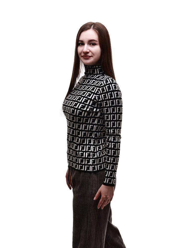 Гольф в'язаний жіночий OneSize Чорний FASHION (691654-OneSize) 691654-OneSize фото