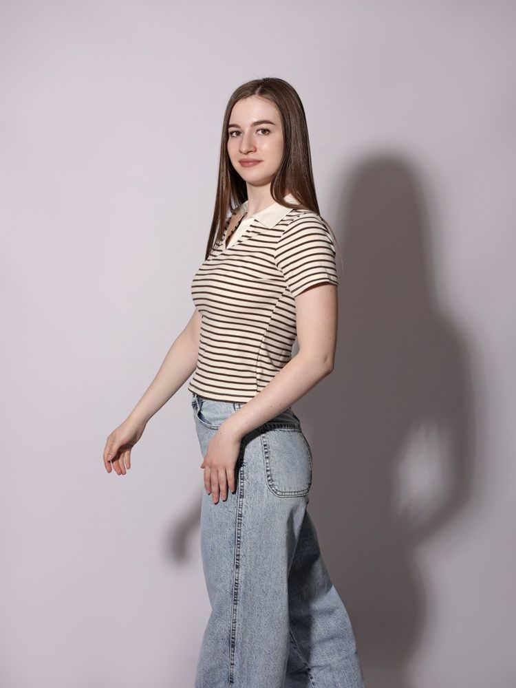 Поло жіноче S Темно-коричневий FASHION (711868-S) 711868-S фото