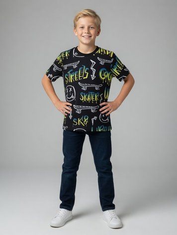 Футболка для мальчика подростка 134 Черный ECE KIDS (741635-134) 741635-134 фото