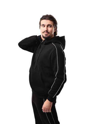 Худи мужские 46 Черный MEGA SPORT COLLECTION (694560-46) 694560-46 фото
