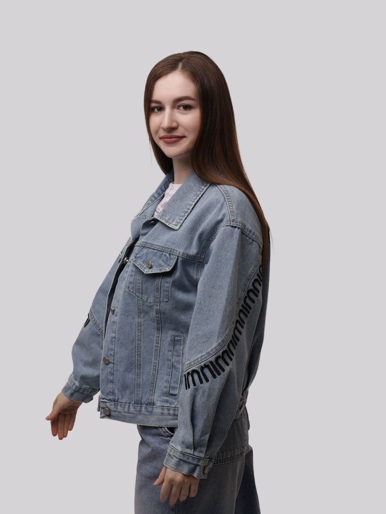 Куртка джинсова жіноча S Синій (704673-S)* 704673-S фото