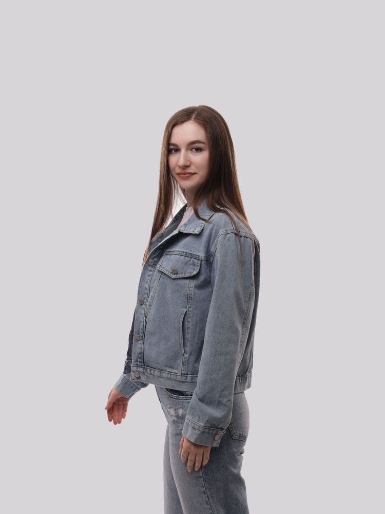 Куртка джинсова жіноча S Синій (704679-S)* 704679-S фото