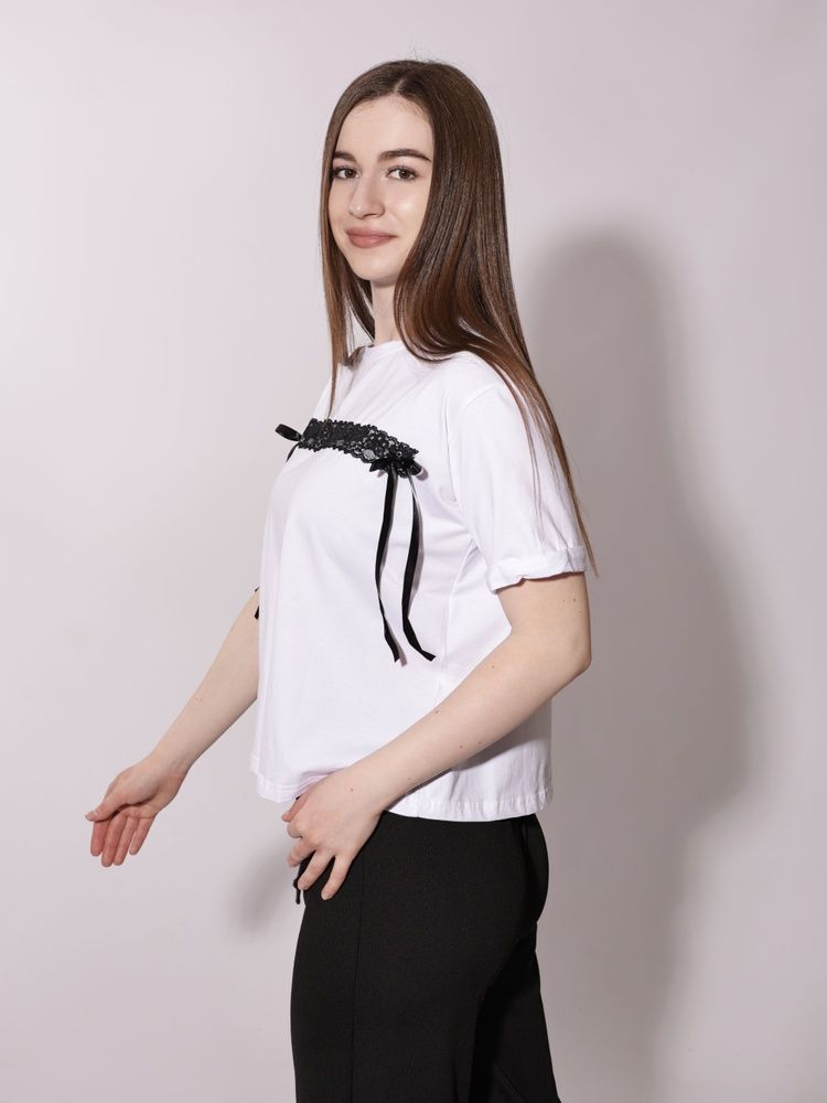 Футболка жіноча S Білий PONCIK (733514-S) 733514-S фото