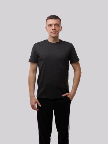 Футболка мужская 46 Темно-серый (711706-46) 711706-46 фото