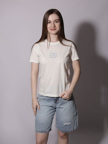 Футболка женская S Молочный COOL STUFF (718463-S) 718463-S фото