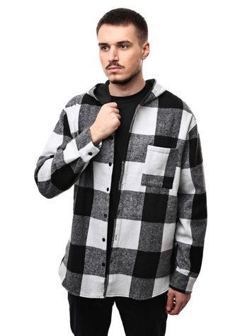 Рубашка мужская S Черно-белый FASHION (695638-S) 695638-S фото