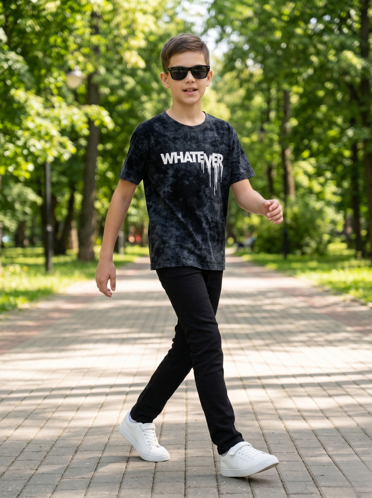 Футболка для хлопчика підлітка 128 Чорний (739486-128) 739486-128 фото