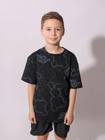 Футболка для хлопчика підлітка 140 Чорний M@C (709907-140) 709907-140 фото
