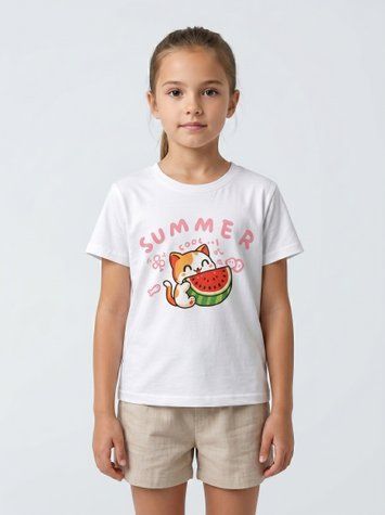 Футболка для девочки 104 Белый ALINI GIRL (729288-104) 729288-104 фото