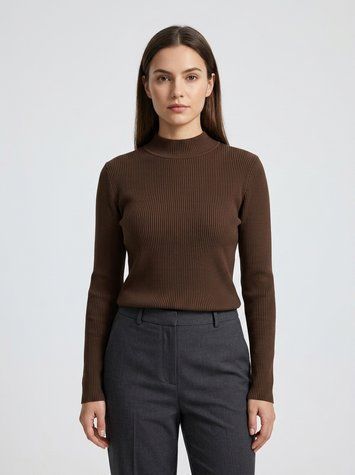 Гольф в'язаний жіночий OneSize Коричневий SANLY (728447-OneSize) 728447-OneSize фото