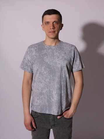 Футболка чоловіча 46 Світло-сірий (728895-46) 728895-46 фото