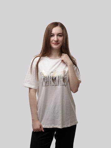 Футболка жіноча S Білий TENKIE (726946-S) 726946-S фото