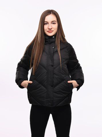 Куртка джинсова жіноча S Чорний (684043-S) 684043-S фото