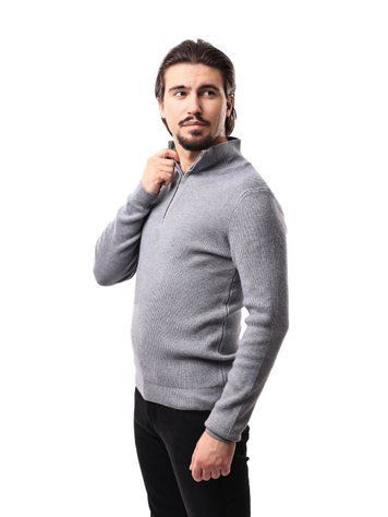 Свитер мужской M Серый FASHION (691550-M) 691550-M фото